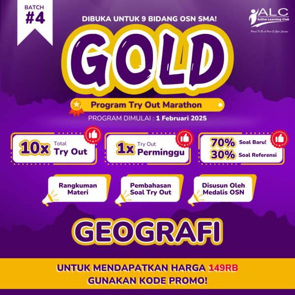 GEOGRAFI - TRY OUT 10 PAKET (GOLD) BATCH 4