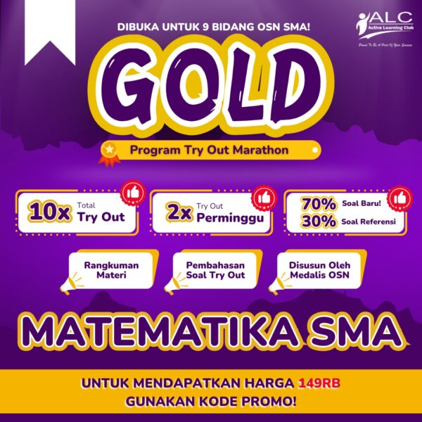 MATEMATIKA SMA - TRY OUT 10 PAKET (GOLD) BATCH 5